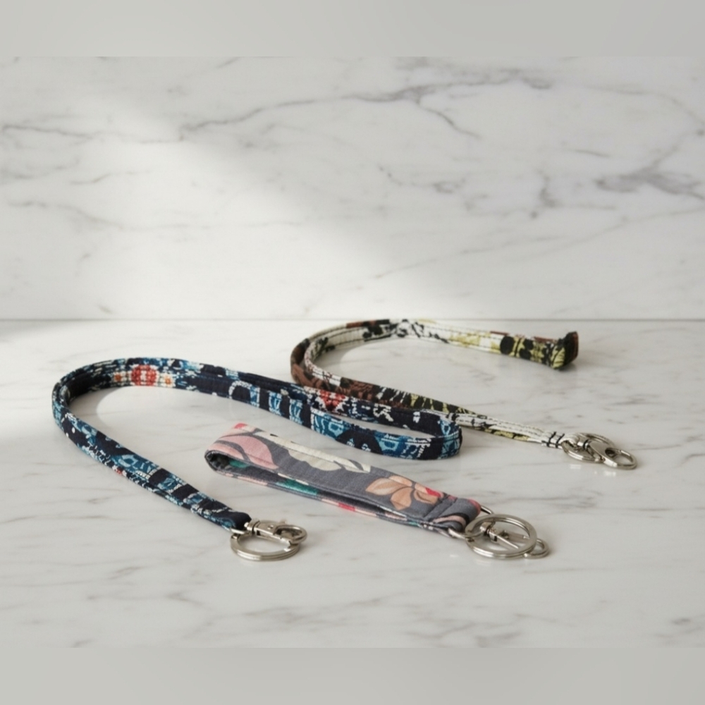 Vera Bradley Lanyard Clip & Key Fob (3 Piece Bundle)